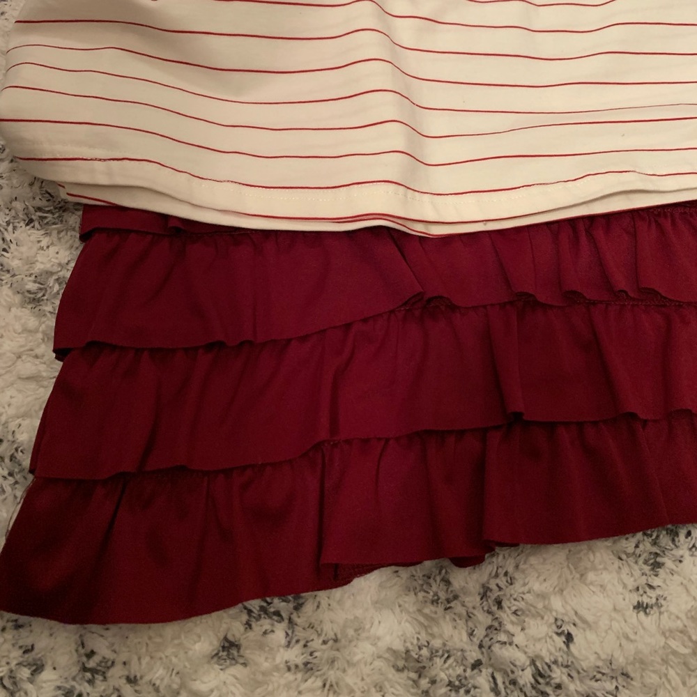Burgundy/red ruffle extender!